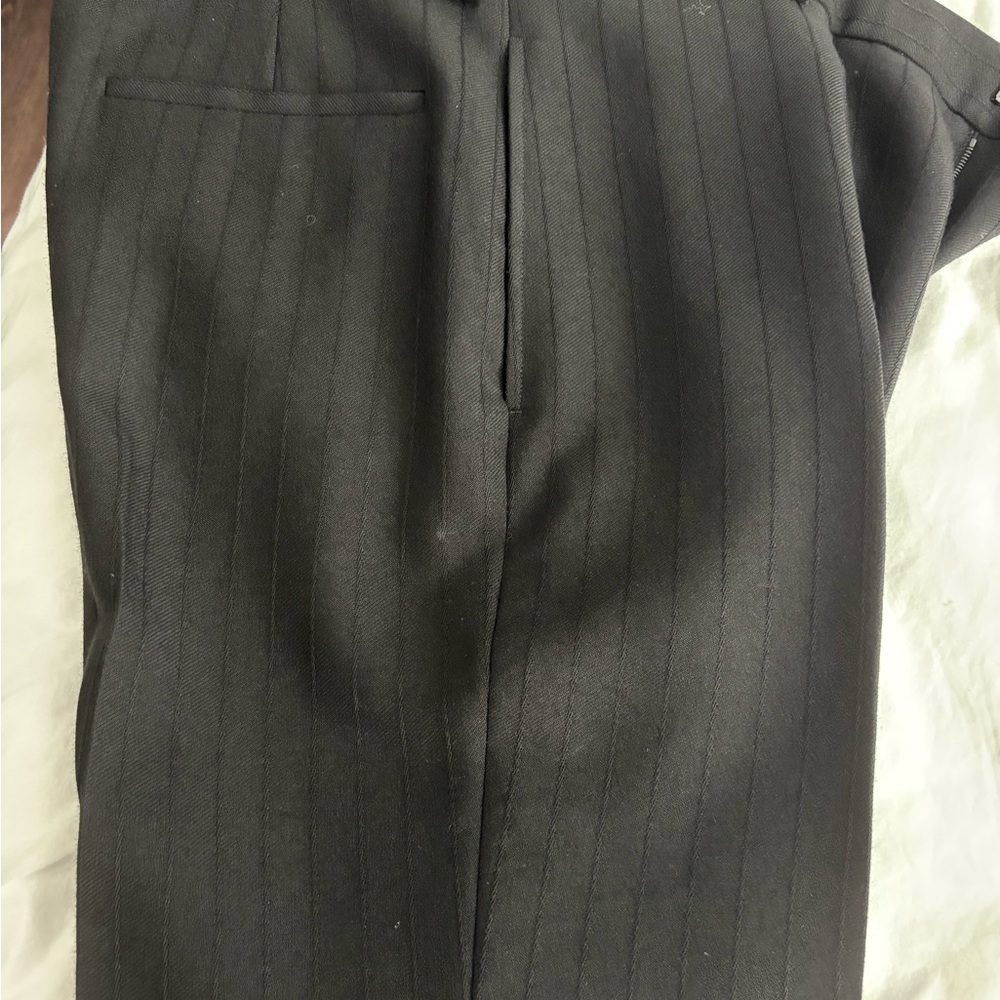 Saint Laurent Black Pinstripe Men's Dress Pants